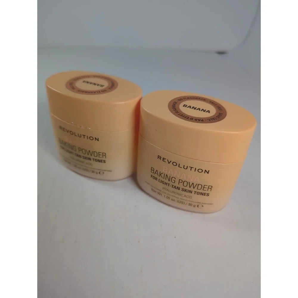 2 Pack Revolution Banana Baking Powder Light Tan Skin Tones Hyaluronic Acid New